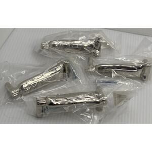 Michael Aram Silver-Tone Toothpaste Tube Drawer Cabinet Pull 3" Spacing Lot Of 4